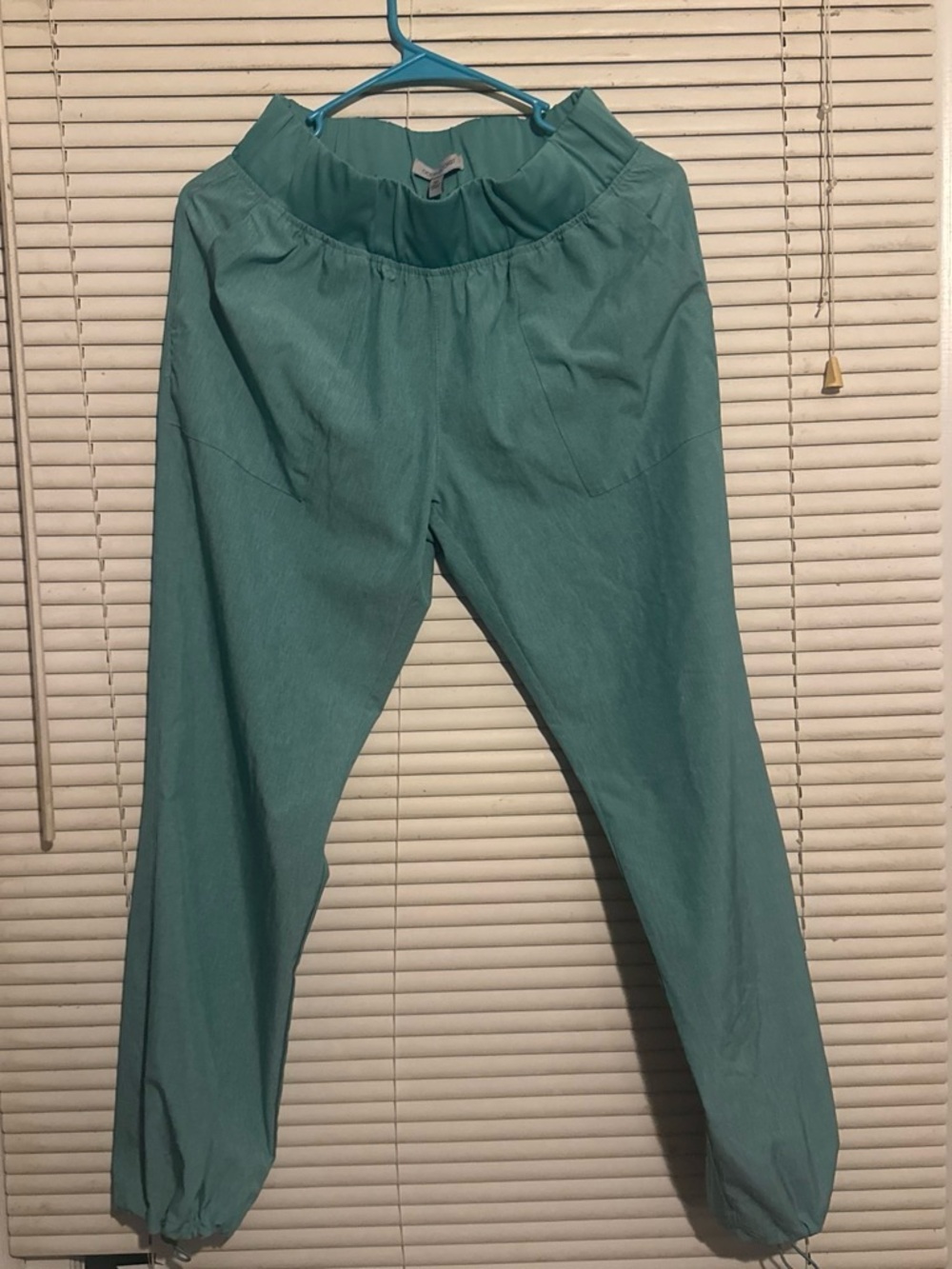 Relaxed Teal Elastic-Waist Joggers for Women
